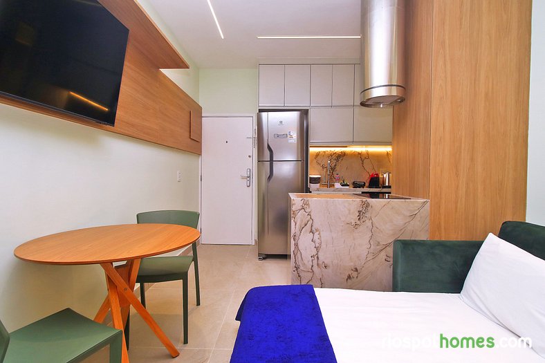 Luxuoso e moderno studio em Copacabana