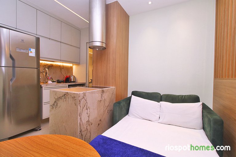 Luxuoso e moderno studio em Copacabana